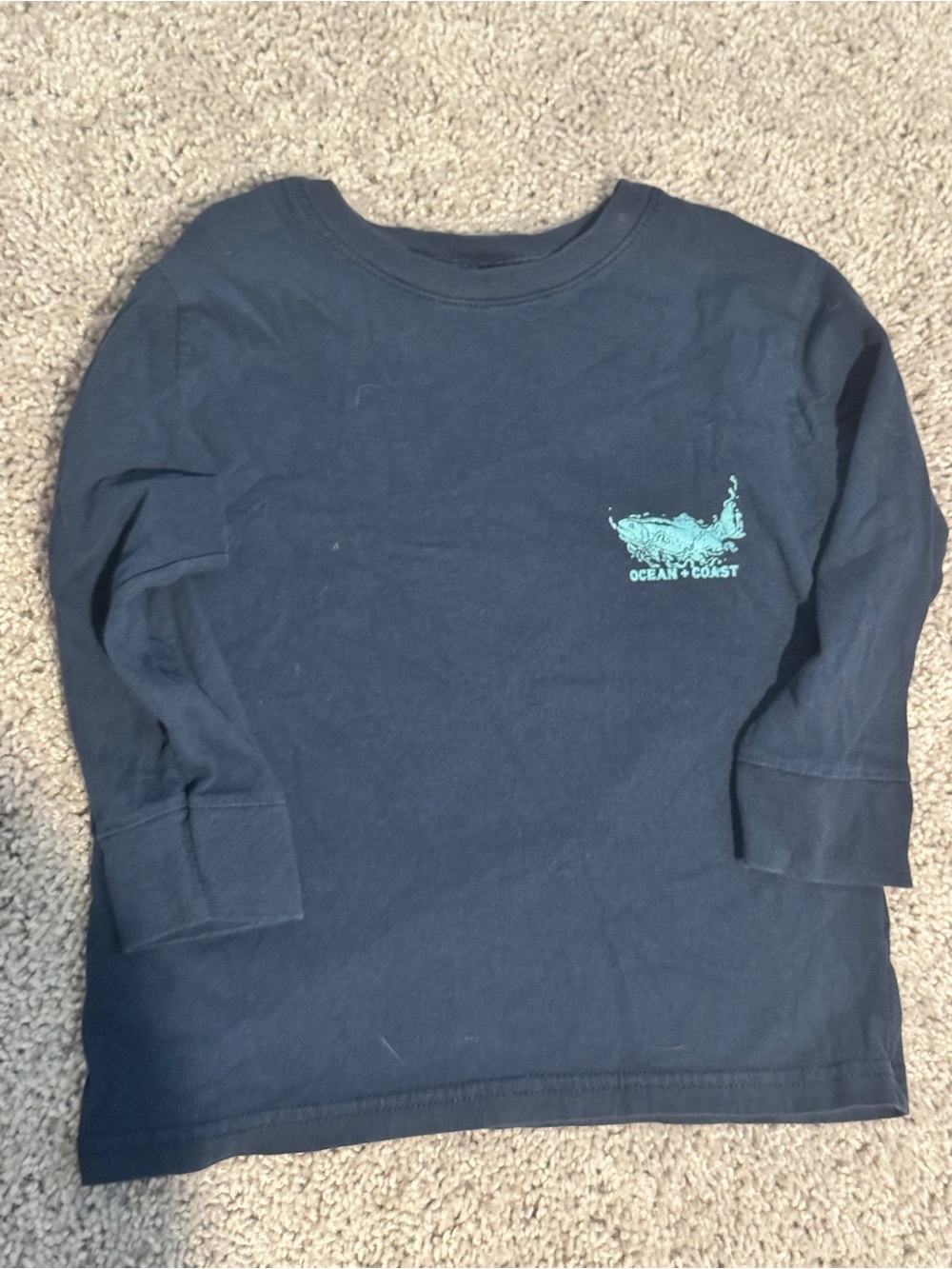 Navy Long-Sleeve Kids Tee